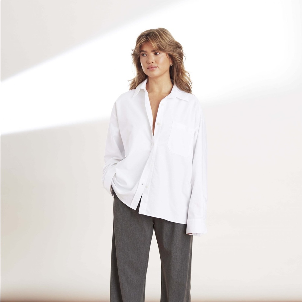 Djerf Avenue Breezy Shirt White NWT